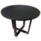 FELLINI ROUND DINING TABLE IN SOLID TASSIE OAK 100CM IN SOLID BLACK - AUSTRALIAN CUSTOM MADE - MyChocolateWood