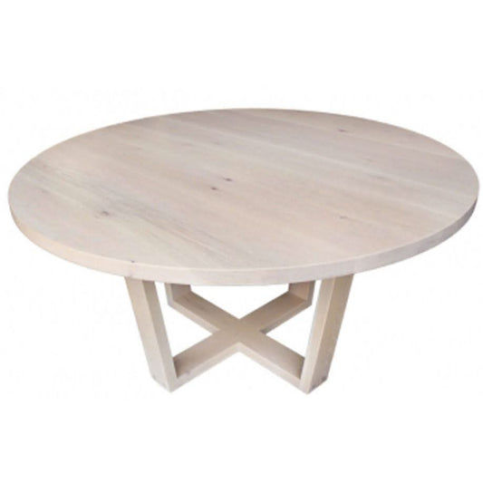 FELLINI ROUND DINING TABLE IN SOLID TASSIE OAK 120CM AUSTRALIAN CUSTOM MADE TO ORDER - MyChocolateWood