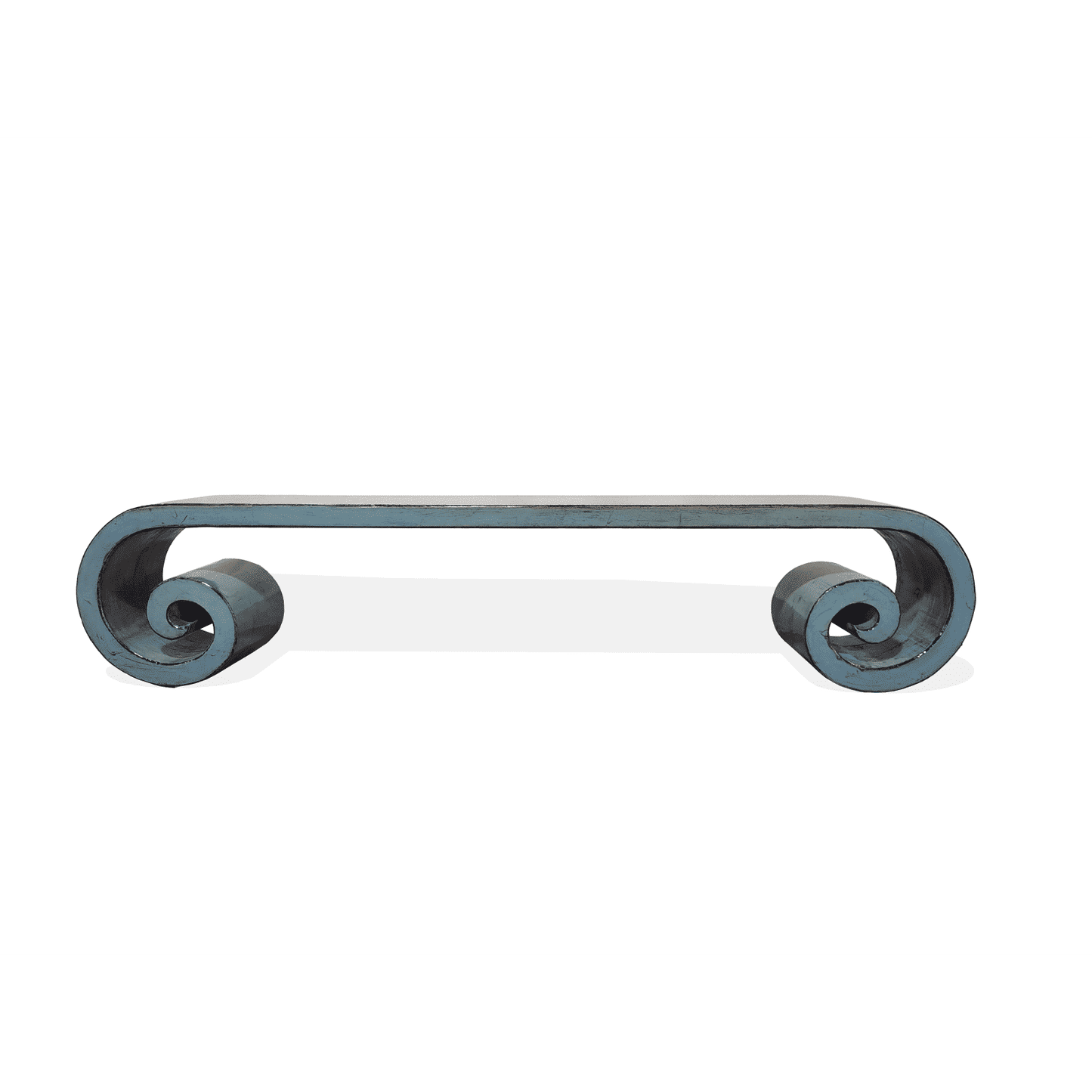 FELONG CHINESE STYLE BENCH CURVED LEGS IN OCEAN BLUE - MyChocolateWood