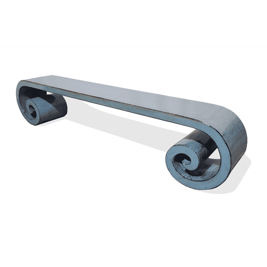 FELONG CHINESE STYLE BENCH CURVED LEGS IN OCEAN BLUE