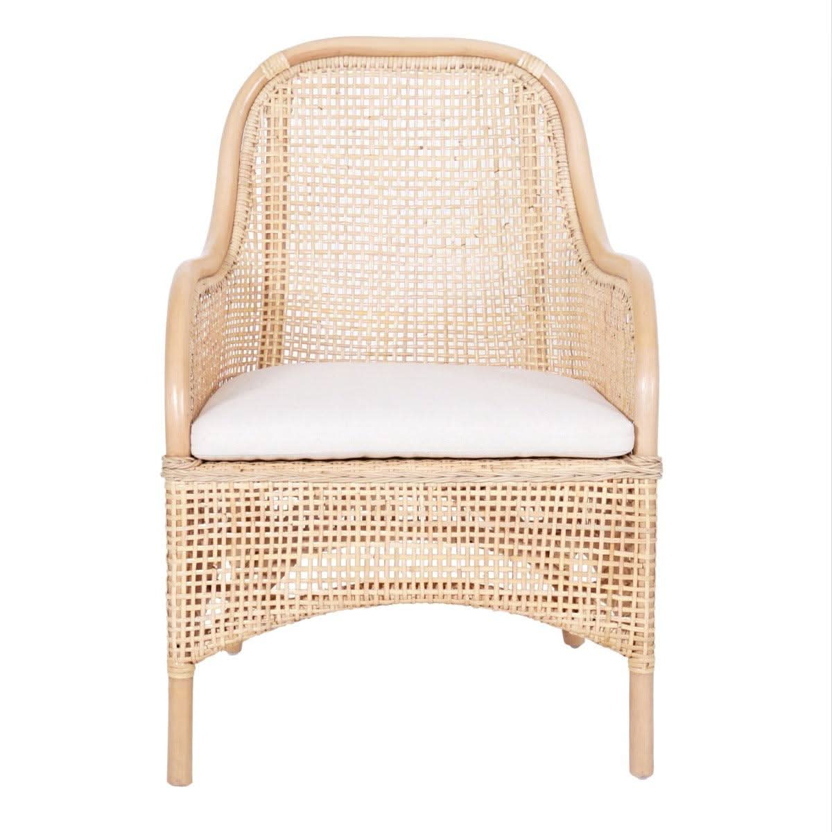 FENDI HAMPTONS DINING CHAIR IN LIGHT RATTAN - MyChocolateWood