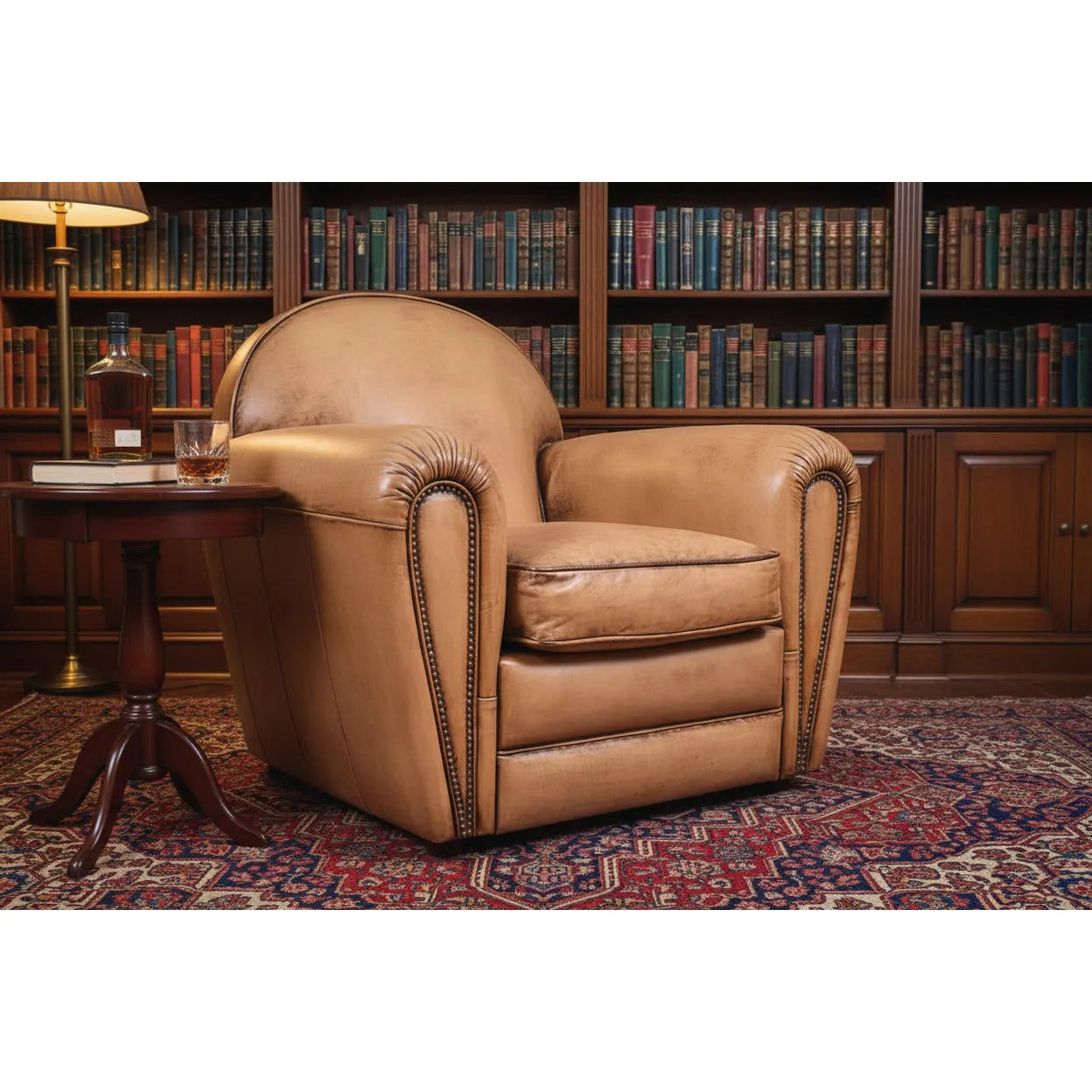 Fernando Vintage Leather Swivel Chair