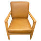FINN LEATHER BUCKLE ARMCHAIR IN COLOMBIA BROWN - MyChocolateWood