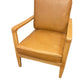 FINN LEATHER BUCKLE ARMCHAIR IN COLOMBIA BROWN - MyChocolateWood