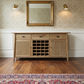 FITAN SOLID OAK SIDEBOARD/BUFFETW/ 20 BOTTLE WINE RACK 3 DRAWER 2-DOOR 180CM - MyChocolateWood