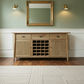 FITAN SOLID OAK SIDEBOARD/BUFFETW/ 20 BOTTLE WINE RACK 3 DRAWER 2-DOOR 180CM - MyChocolateWood