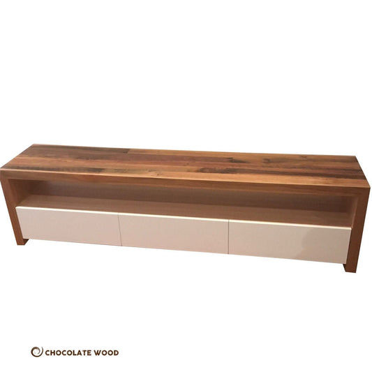 FLAMINGO RECYCLED HARDWOOD 3 DRAWERS TV/ENTERTAINMENT UNIT CUSTOM MADE AUSTRALIAN