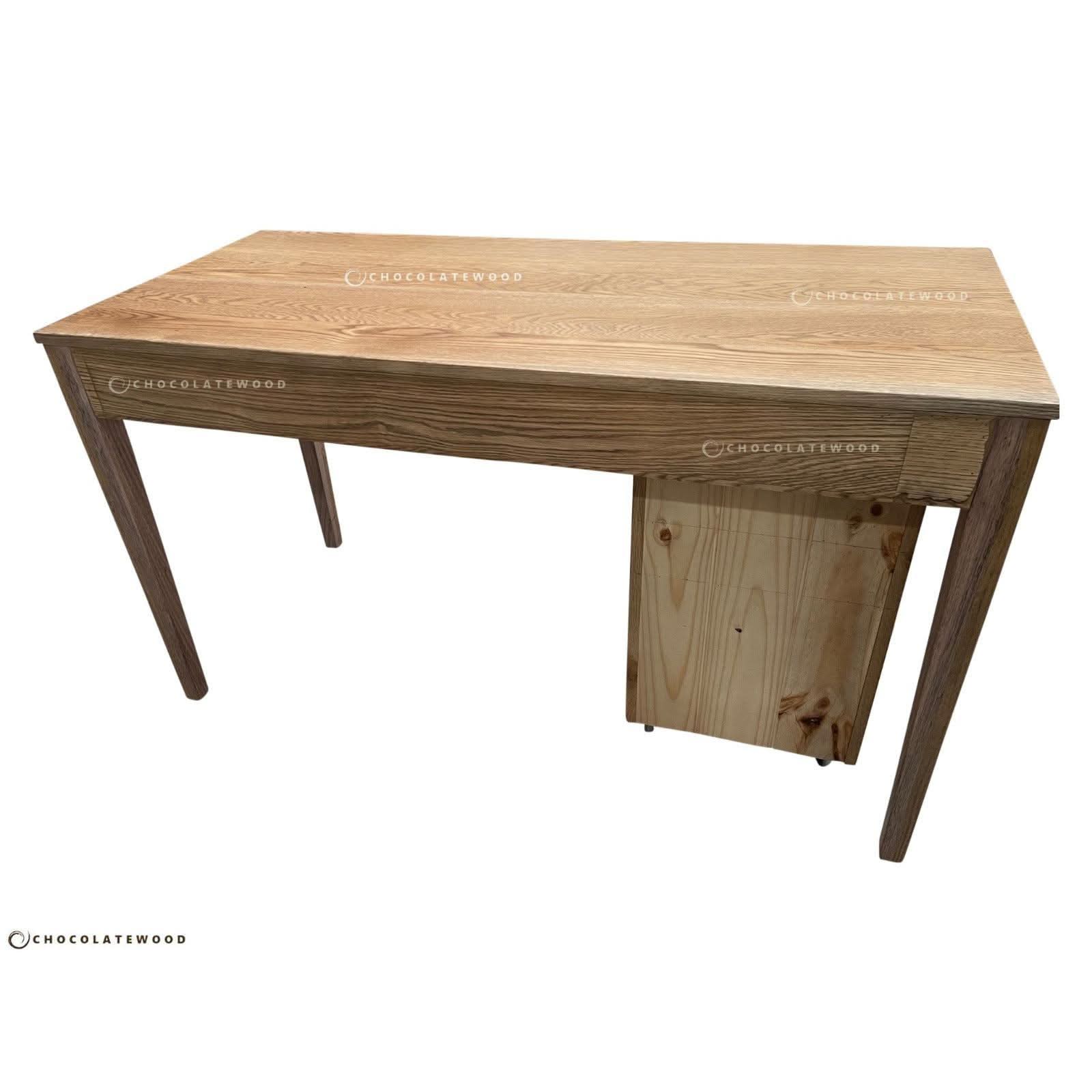 FLORENCE DESK & FILING CABINET IN SOLID AMERICAN OAK - MyChocolateWood