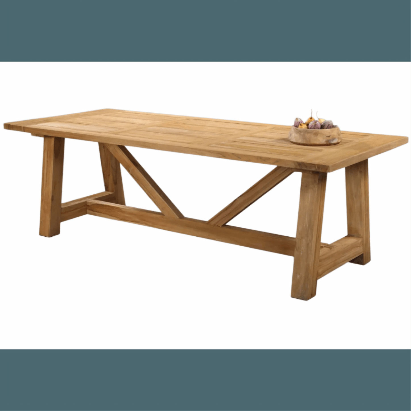 FORD OUTDOOR DINING TABLE RECTANGULAR SOLID TEAK WOOD