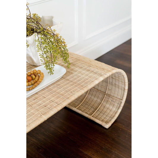 FORSTER HAMPTON RATTAN COFFEE TABLE NATURAL - MyChocolateWood