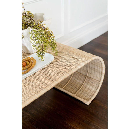 FORSTER HAMPTON RATTAN COFFEE TABLE NATURAL