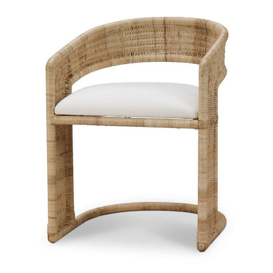 FORSTER HAMPTON RATTAN DINING CHAIR IN NATURAL OR WHITE