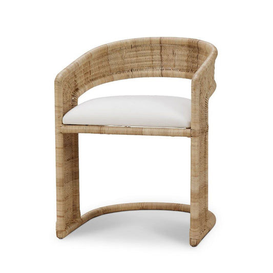 FORSTER  HAMPTON RATTAN DINING CHAIR  IN NATURAL OR WHITE - MyChocolateWood