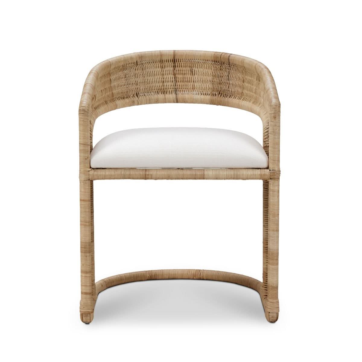 FORSTER  HAMPTON RATTAN DINING CHAIR  IN NATURAL OR WHITE - MyChocolateWood