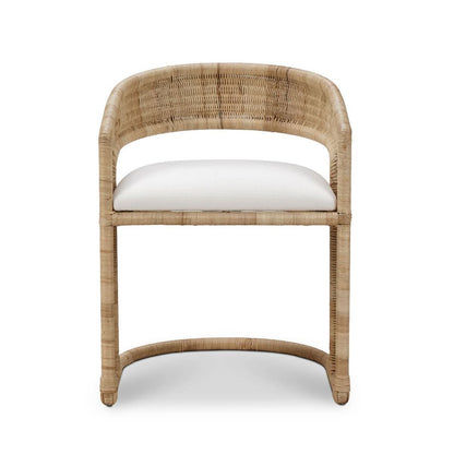 FORSTER  HAMPTON RATTAN DINING CHAIR  IN NATURAL OR WHITE - MyChocolateWood