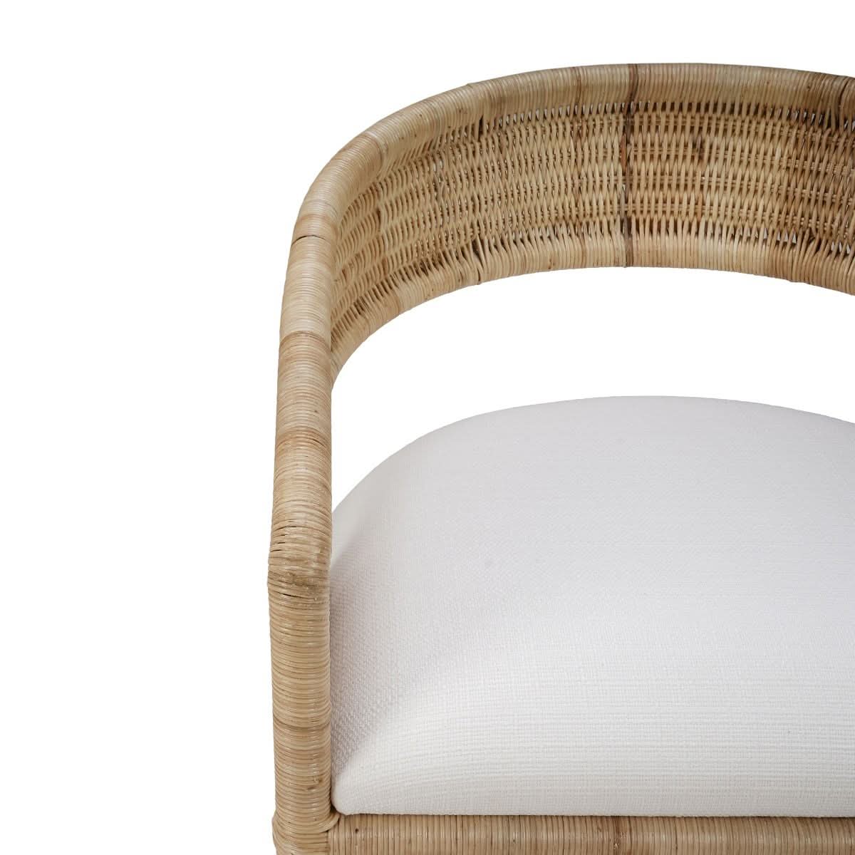 FORSTER  HAMPTON RATTAN DINING CHAIR  IN NATURAL OR WHITE - MyChocolateWood