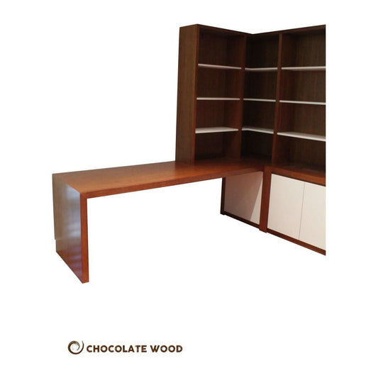 FRANGELICA TASSIE OAK CORNER DESK & HUTCH AUSTRALIAN CUSTOM MADE