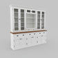 FRAZER WHITE PAINTED WALL UNIT BOOKCASE BOOKSHELF BUFFET HUTCH SIDEBOARD - MyChocolateWood