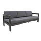 FRITZ OUTDOORS 3-SEATER SOFA IN CHARCOAL/DARK GREY - MyChocolateWood