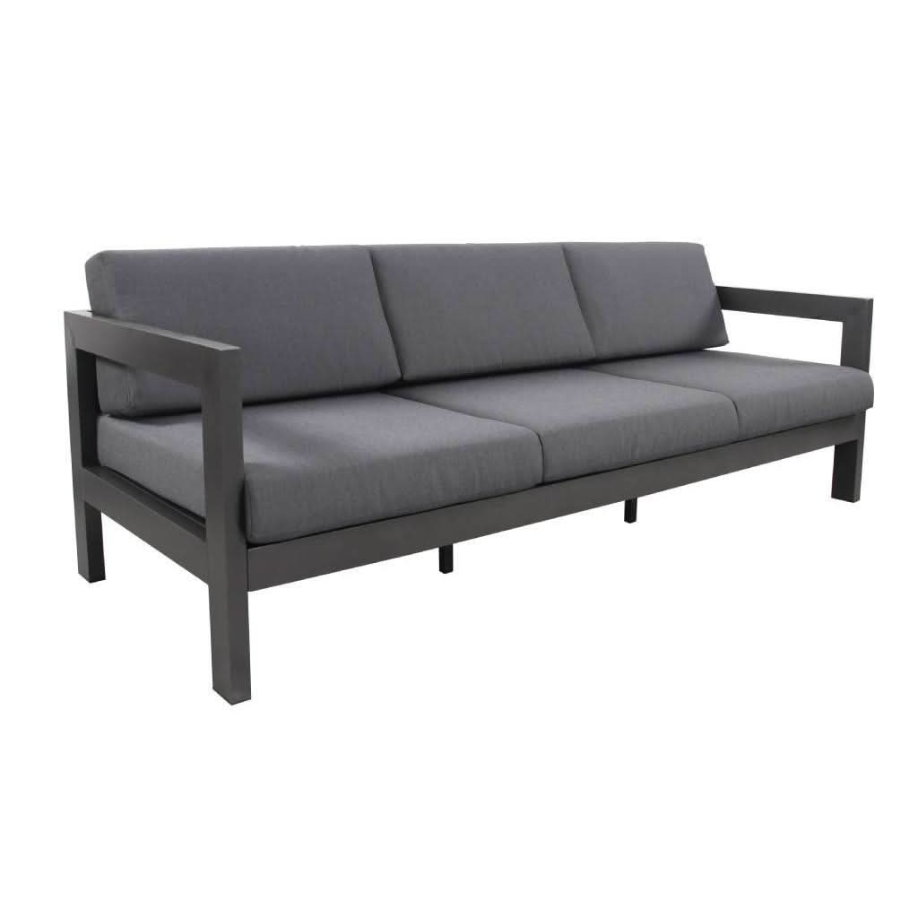 FRITZ OUTDOORS 3-SEATER SOFA IN CHARCOAL/DARK GREY - MyChocolateWood