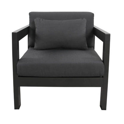 FRITZ OUTDOORS SINGLE SOFA IN CHARCOAL/DARK GREY - MyChocolateWood
