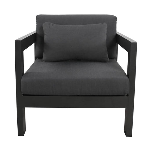 FRITZ OUTDOORS SINGLE SOFA IN CHARCOAL/DARK GREY - MyChocolateWood