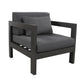 FRITZ OUTDOORS SINGLE SOFA IN CHARCOAL/DARK GREY - MyChocolateWood