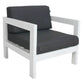 FRITZ OUTDOORS SINGLE SOFA IN WHITE/DARK GREY - MyChocolateWood