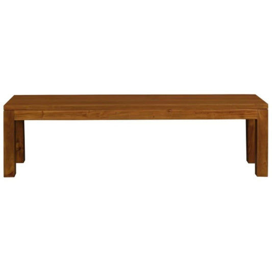 FULTON SOLID MAHOGANY TIMBER BENCH 158CM IN LIGHT PECAN - MyChocolateWood