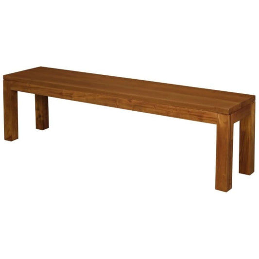 FULTON SOLID MAHOGANY TIMBER BENCH 158CM IN LIGHT PECAN - MyChocolateWood
