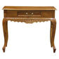 Gabrielle Queen Ann Console Table, 90cm in Light Pecan - Chocolate Wood