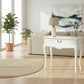 GABRIELLE QUEEN ANN SOLID MAHOGANY CARVED CONSOLE TABLE 1 DRAWER IN SOLID WHITE 90CM - MyChocolateWood