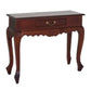 Gabrielle Queen Ann Console Table, 90cm in Mahogany - Chocolate Wood