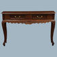 Gabrielle Queen Ann Console Table, 120cm in Mahogany - Chocolate Wood