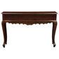 Gabrielle Queen Ann Solid Mahogany Carved 2-Drawer Console Table 120cm in Mahogany - Chocolate Wood