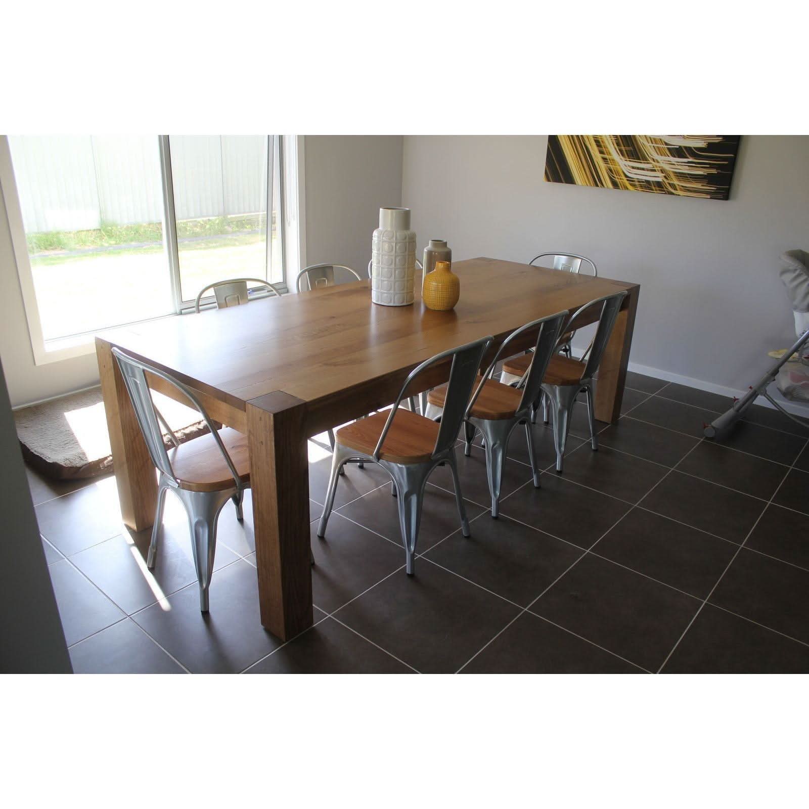 GAINELL SOLID TASSIE OAK HARDWOOD TIMBER DINING TABLE - CUSTOM MADE IN AUSTRALIA - MyChocolateWood
