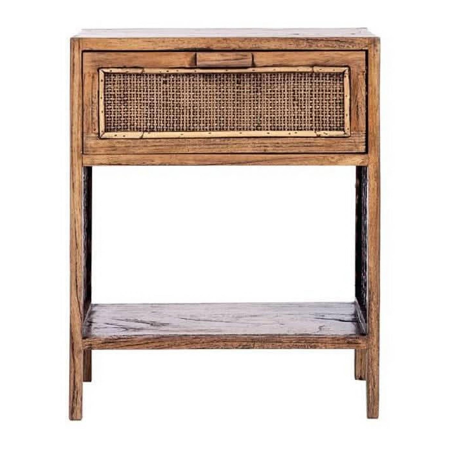 GALILEO 1 DRAWER BEDSIDE TABLE IN MINDI WOOD