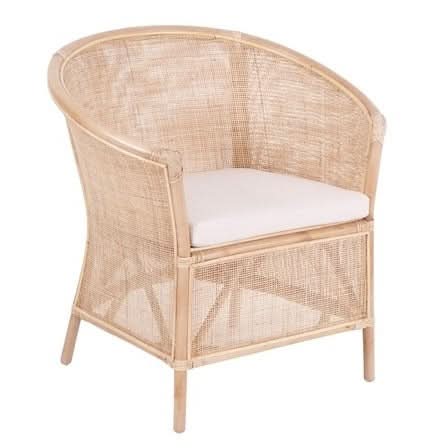 GALILEO RATTAN ARMCHAIR LOUNGE CHAIR NATURAL - MyChocolateWood