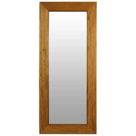 GARDINER SOLID MAHOGANY TIMBER FRAME FREE STANDING MIRROR IN LIGHT PECAN - MyChocolateWood