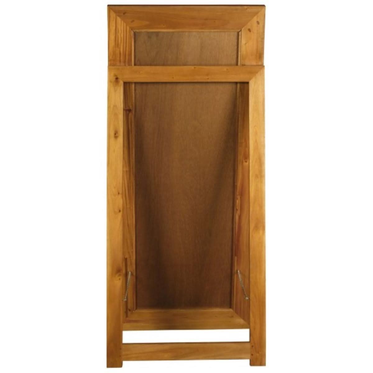 GARDINER SOLID MAHOGANY TIMBER FRAME FREE STANDING MIRROR IN LIGHT PECAN - MyChocolateWood