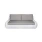 GASCONI 3-SEATER OUTDOOR ARMLESS SOFA WHITE FRAME/GREY CUSHIONS - MyChocolateWood