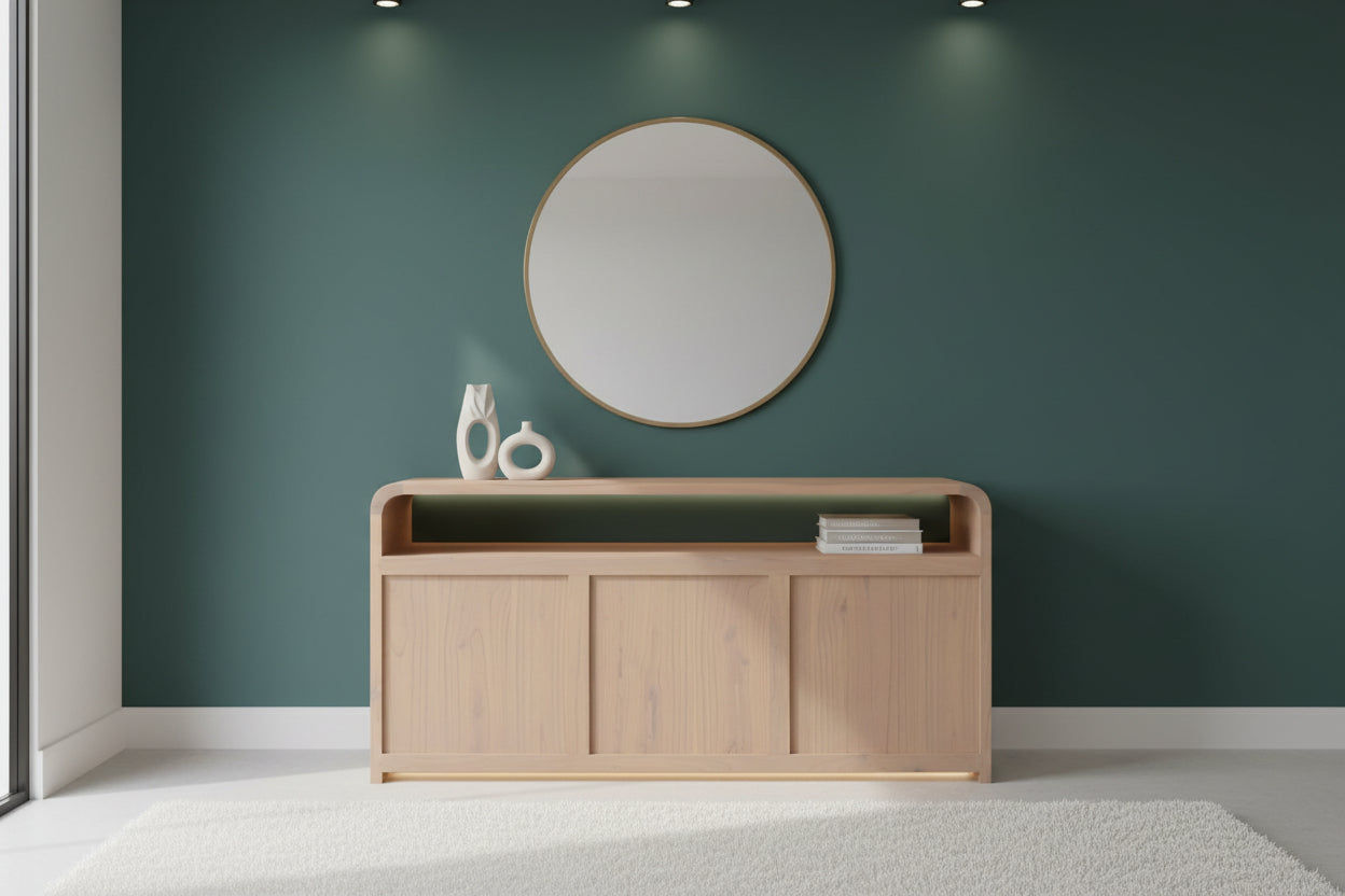 GATSBY 150CM MINDI WOOD 3 DOOR BUFFET, NATURAL - MyChocolateWood