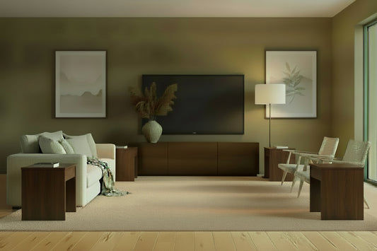 GATSBY 190CM MINDI WOOD 2 DOOR 2 DRAWER TV UNIT, WALNUT - MyChocolateWood