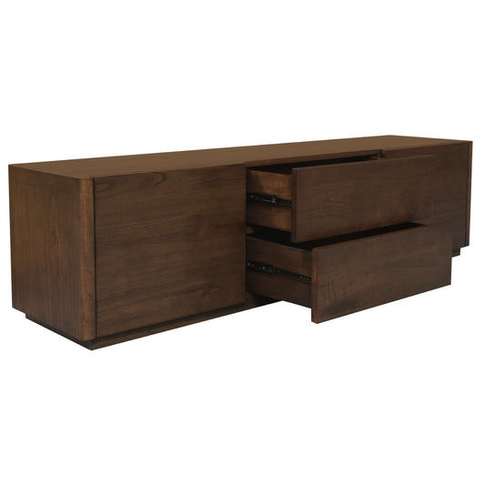 GATSBY 190CM MINDI WOOD 2 DOOR 2 DRAWER TV UNIT, WALNUT - MyChocolateWood