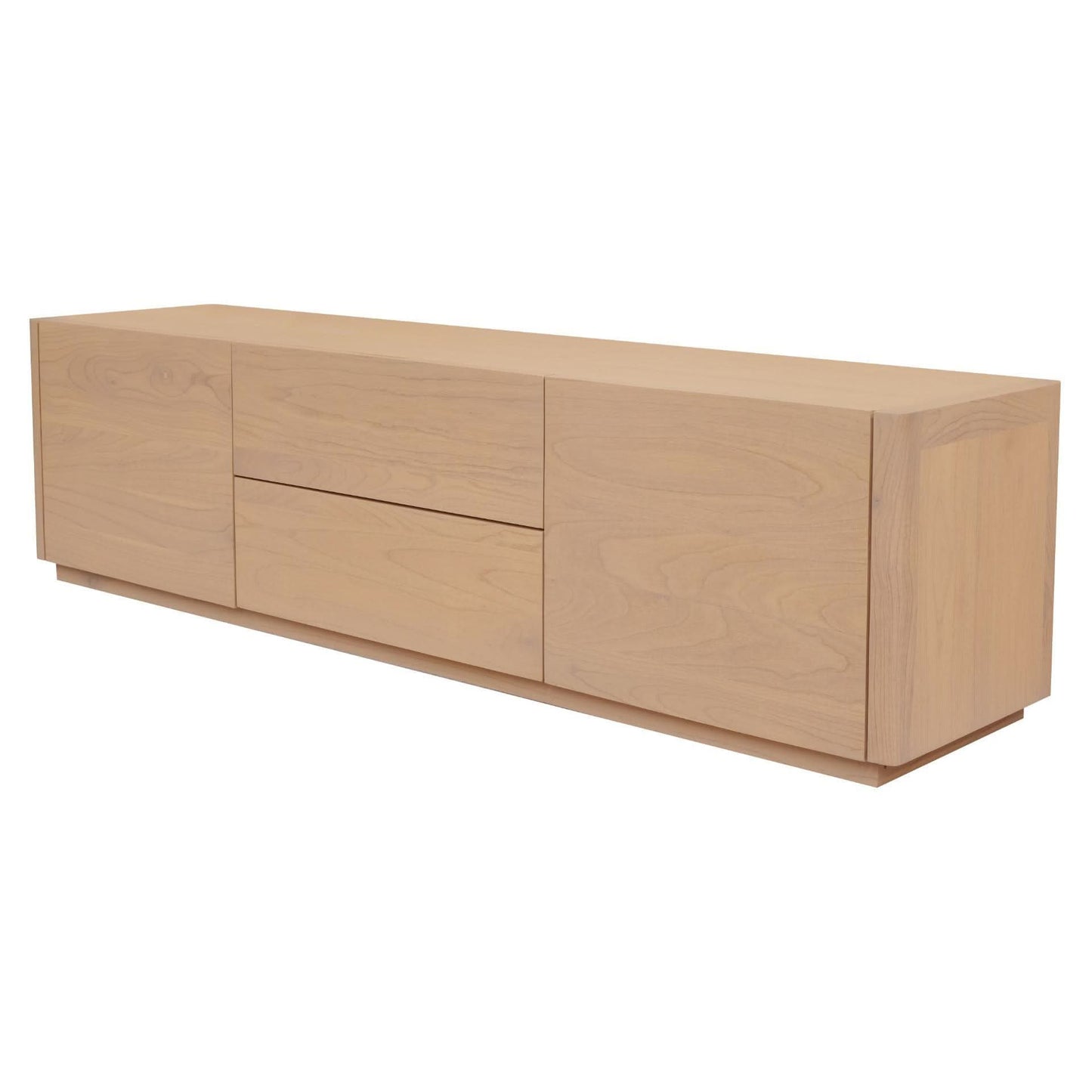 Gatsby Solid Mindi Timber 2-Door 2-Drawer TV Unit 190cm in Natural - Chocolate Wood