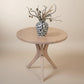 Gatsby Solid Mindi Timber Large Round Side Table / Lamp Table in Natural - Chocolate Wood
