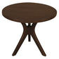 Gatsby Solid Mindi Timber Large Round Side Table / Lamp Table in Walnut - Chocolate Wood