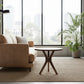GATSBY WHITE CEDAR LARGE ROUND SIDE TABLE/LAMP TABLE WALNUT - MyChocolateWood