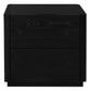 Gatsby Solid Mindi Timber 2-Drawer Bedside Table in Black - Chocolate Wood
