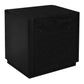 Gatsby Solid Mindi Timber 2-Drawer Bedside Table in Black - Chocolate Wood